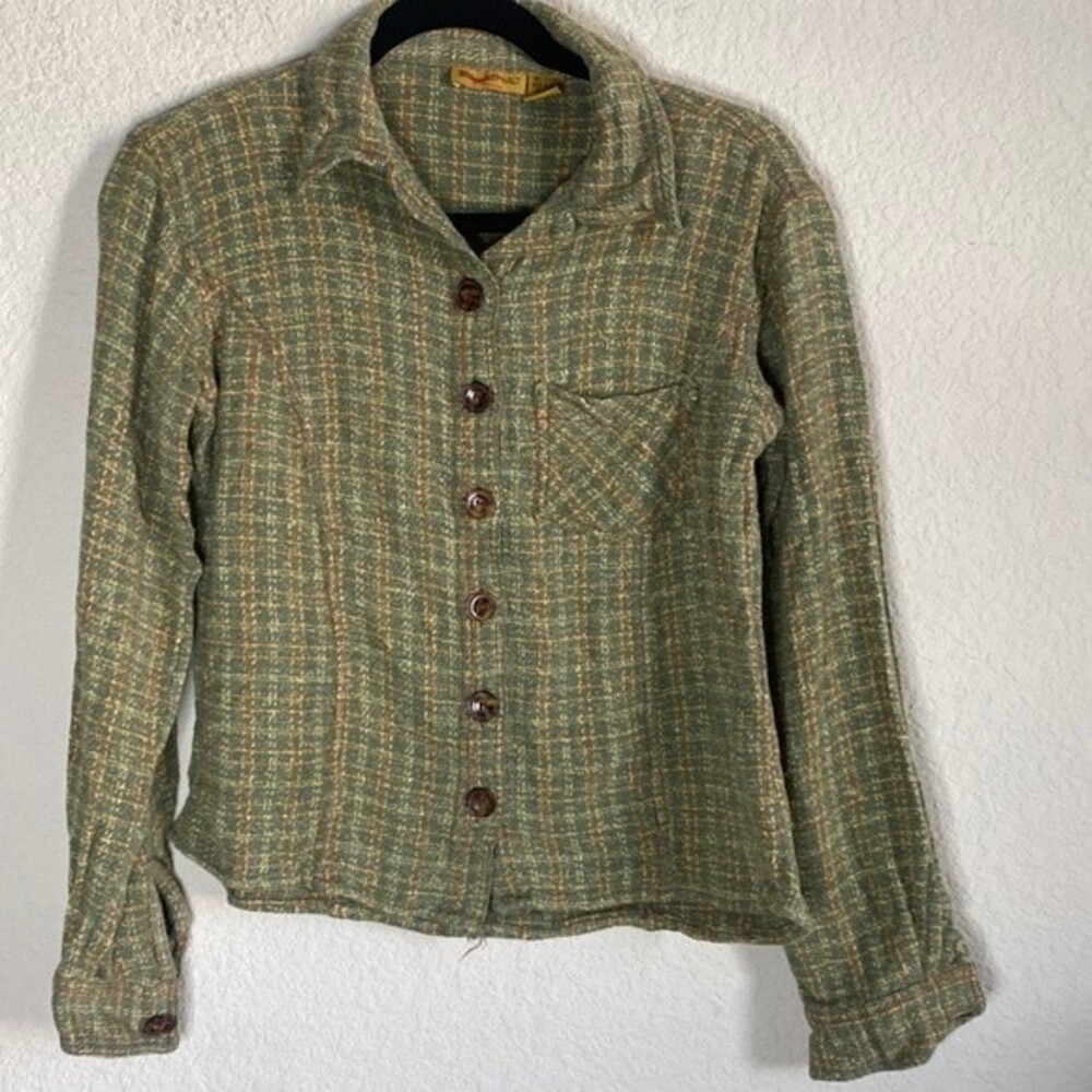 Blue Asphalt Green Plaid Button Down Shirt